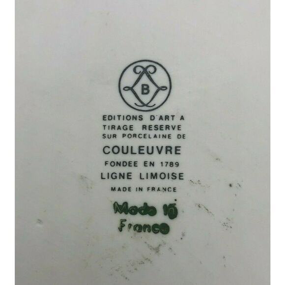 Couleuvre Ligne Limoise Porcelain Sauce Pot with Lid Vegetable Pattern - Picture 8 of 8